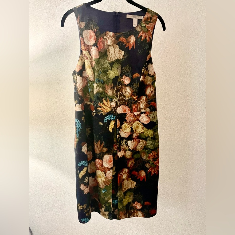 Forever 21 Contemporary Navy Flower Dress Size L
